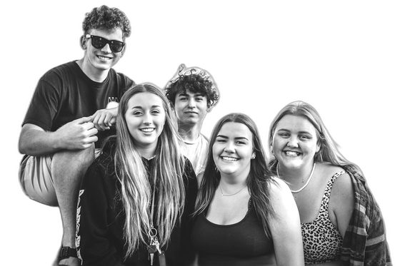 Friends smiling together at a SHAKE gathering